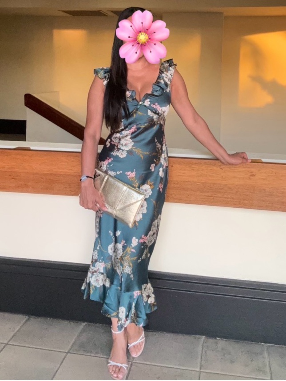 Floral Ruffle Midi Dress